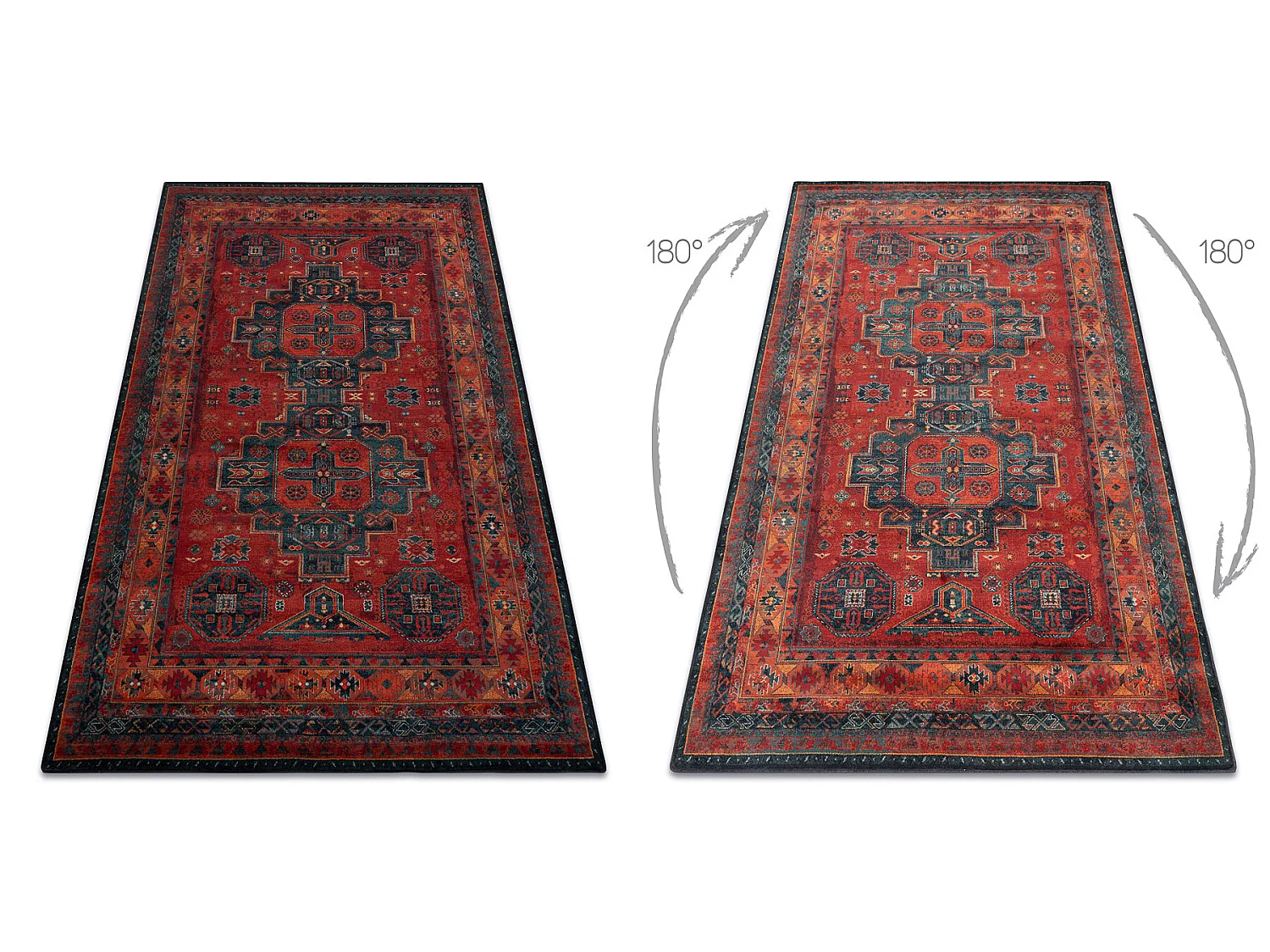 Tapis en laine OMEGA HARI oriental - rubis 170x235 cm