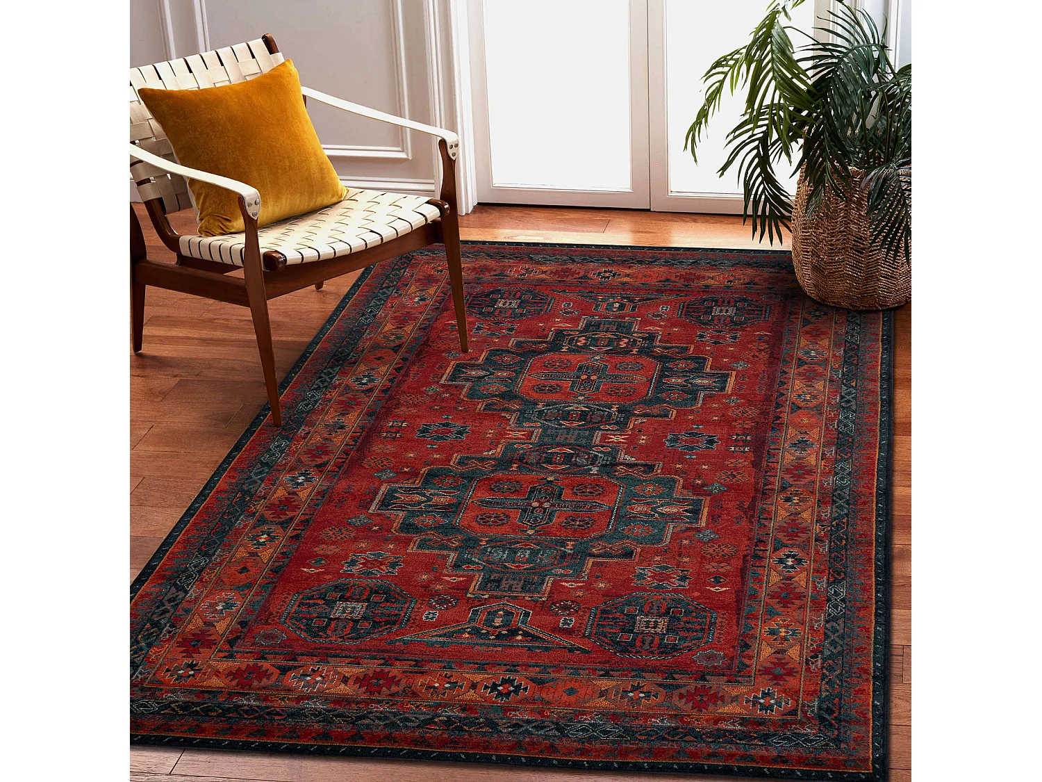 Tapis en laine OMEGA HARI oriental - rubis 170x235 cm