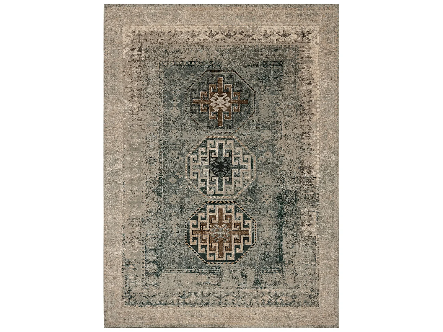 Tapis en laine POLONIA ASHAN oriental jadeit vert  170x235 cm