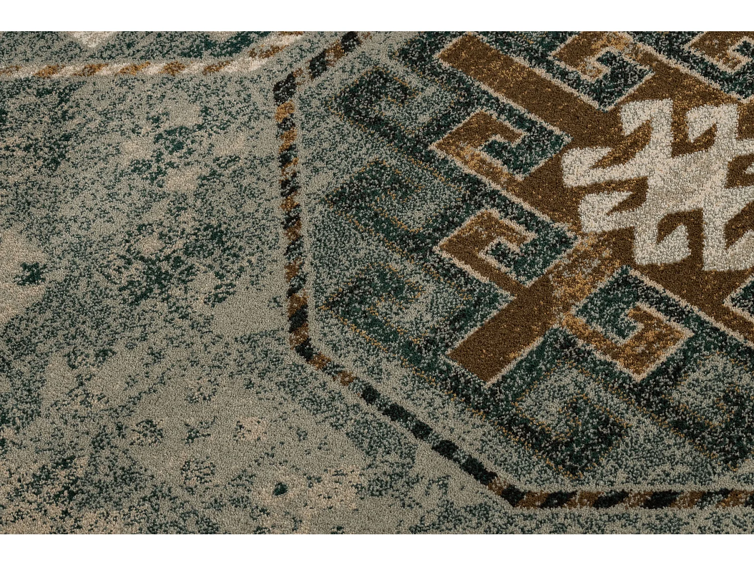 Tapis en laine POLONIA ASHAN oriental jadeit vert  170x235 cm