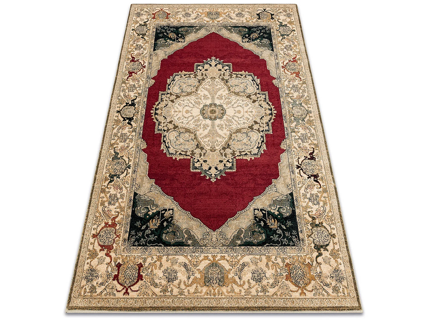 Tapis en laine POLONIA Palazzo velvet rougette rouge 235x350 cm