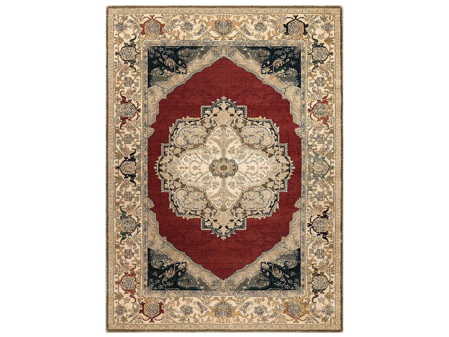 Tapis en laine POLONIA Palazzo velvet rougette rouge 235x350 cm