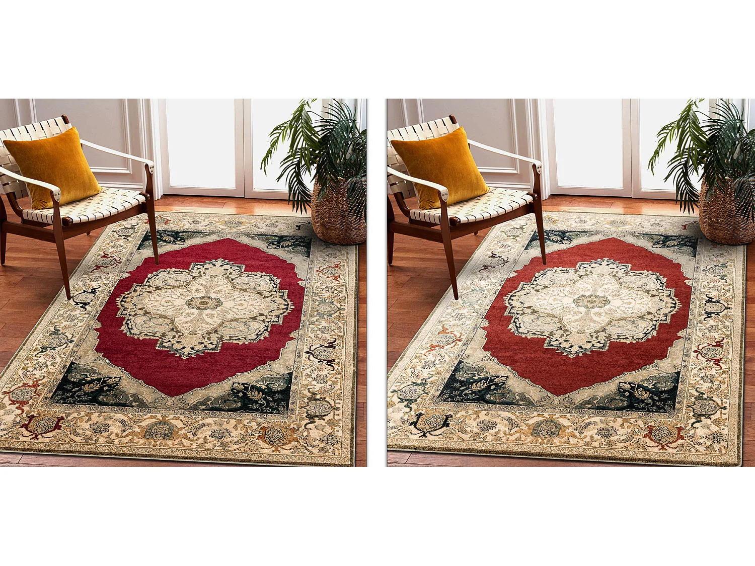 Tapis en laine POLONIA Palazzo velvet rougette rouge 235x350 cm