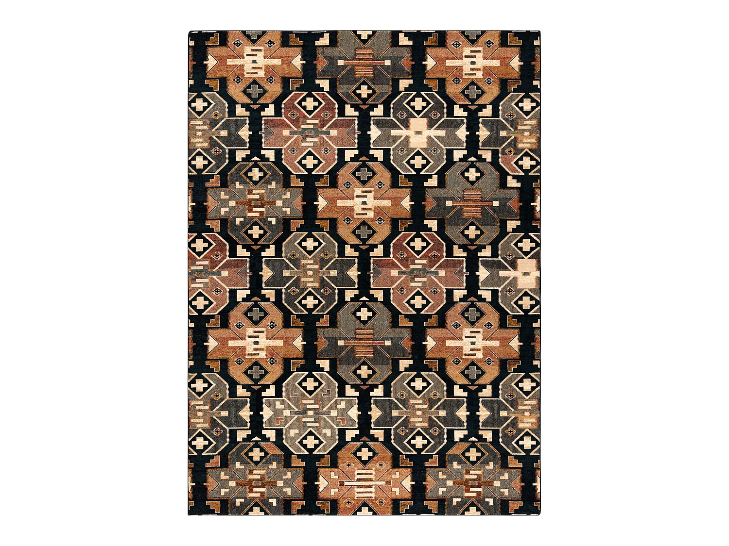 Tappeto di lana SUPERIOR DIAS etnico blu scuro 170x235 cm