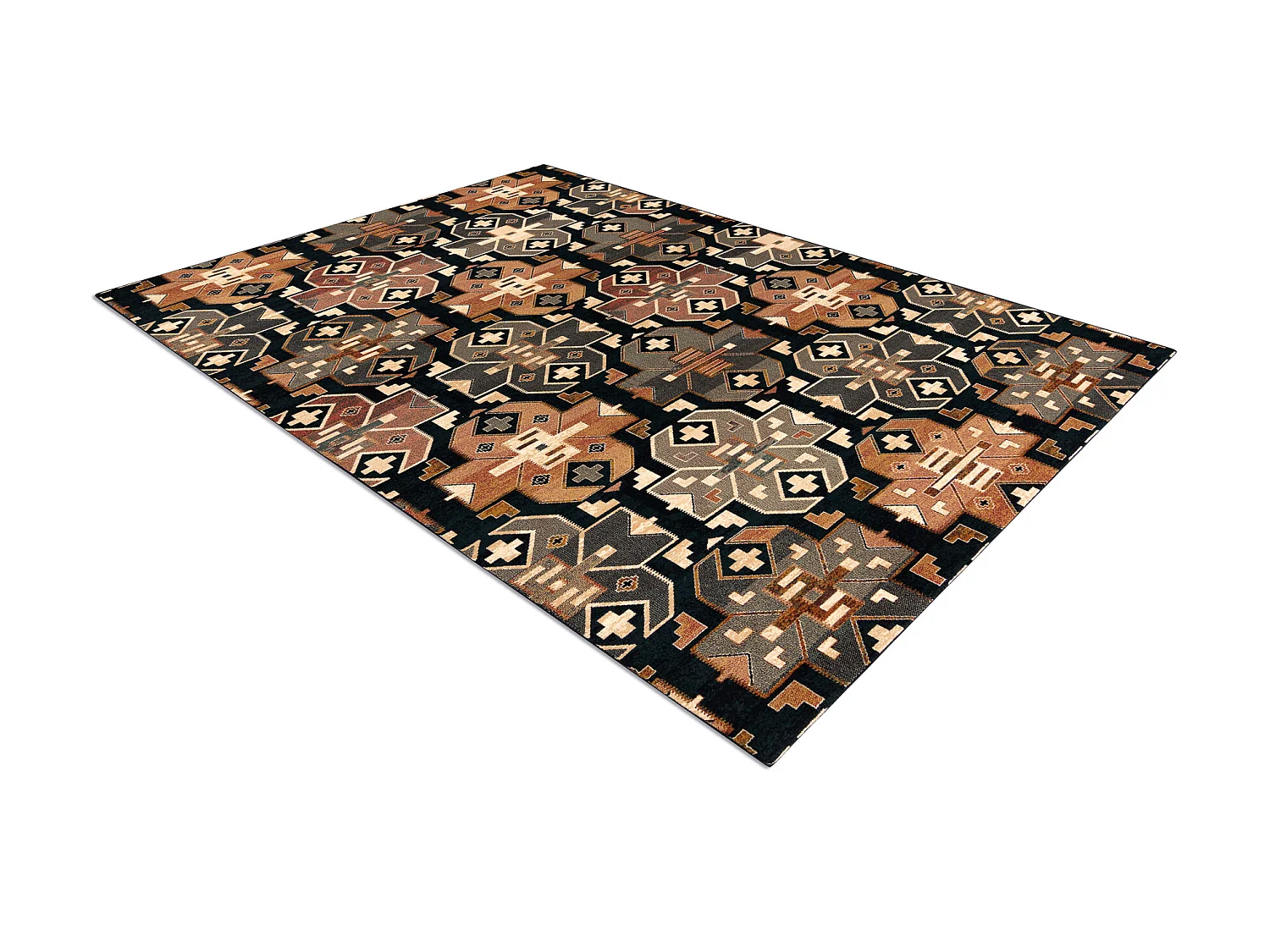 Tappeto di lana SUPERIOR DIAS etnico blu scuro 170x235 cm