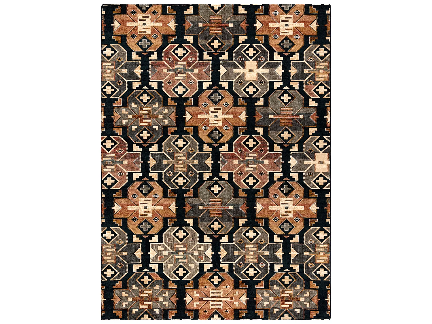 Tappeto di lana SUPERIOR DIAS etnico blu scuro 170x235 cm