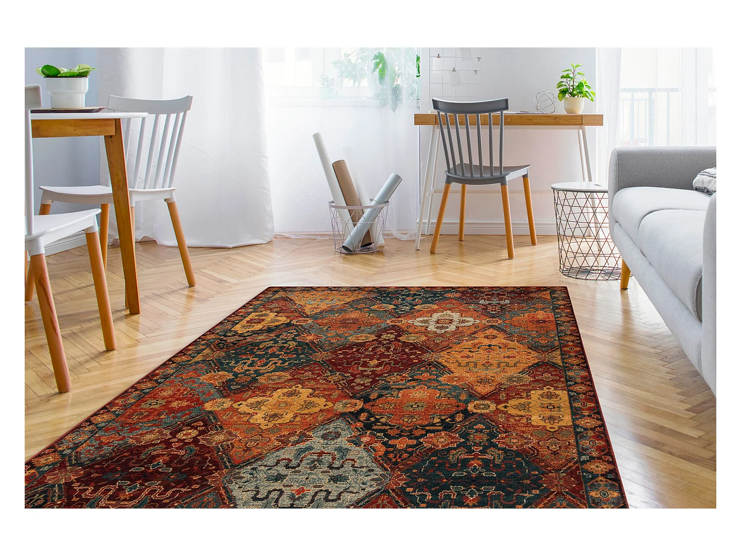 Tapis en laine OMEGA Torino oriental - rubis 170x235 cm