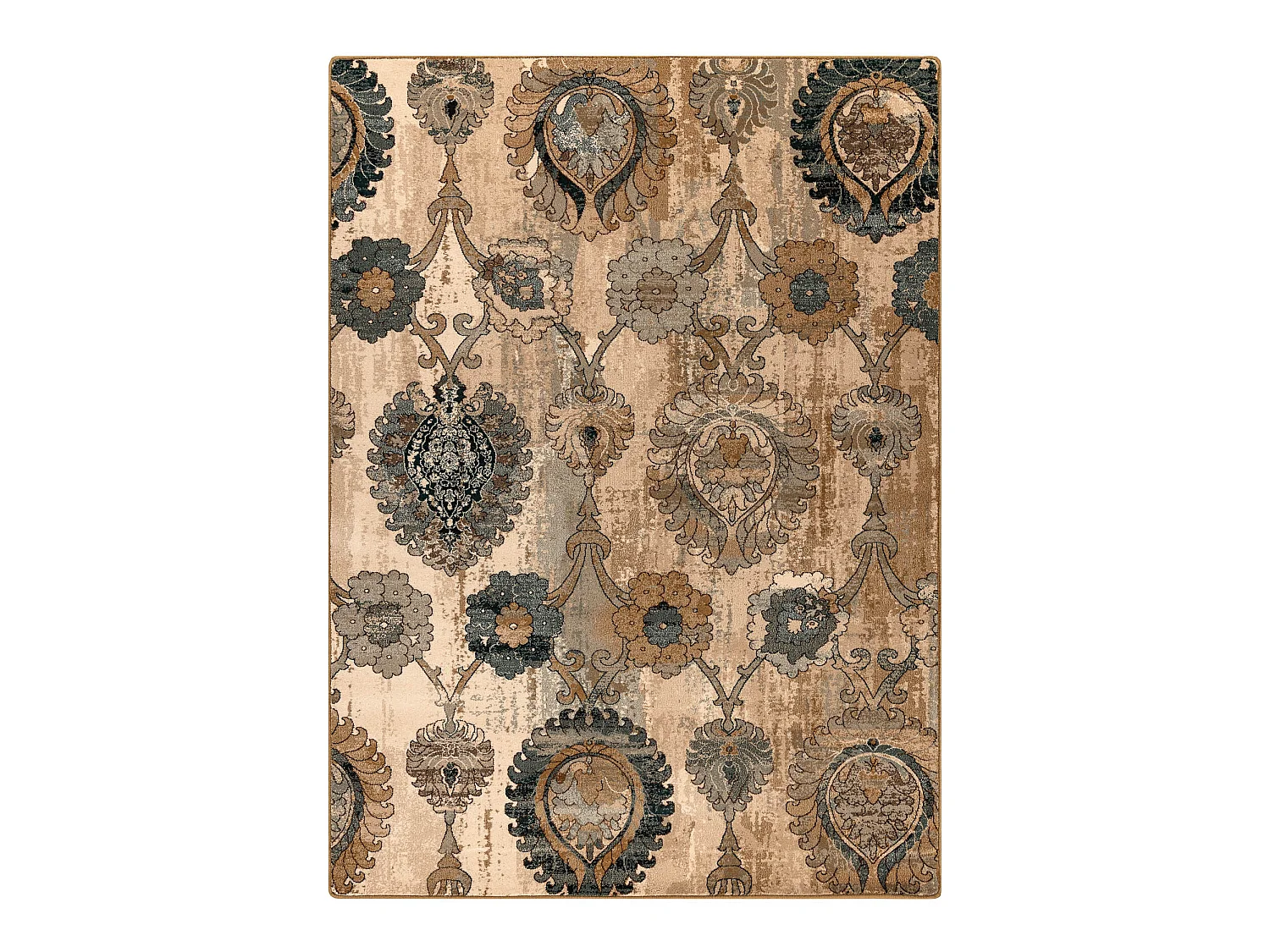 Tapis en laine POLONIA Olivo Ornement kamel beige 235x350 cm