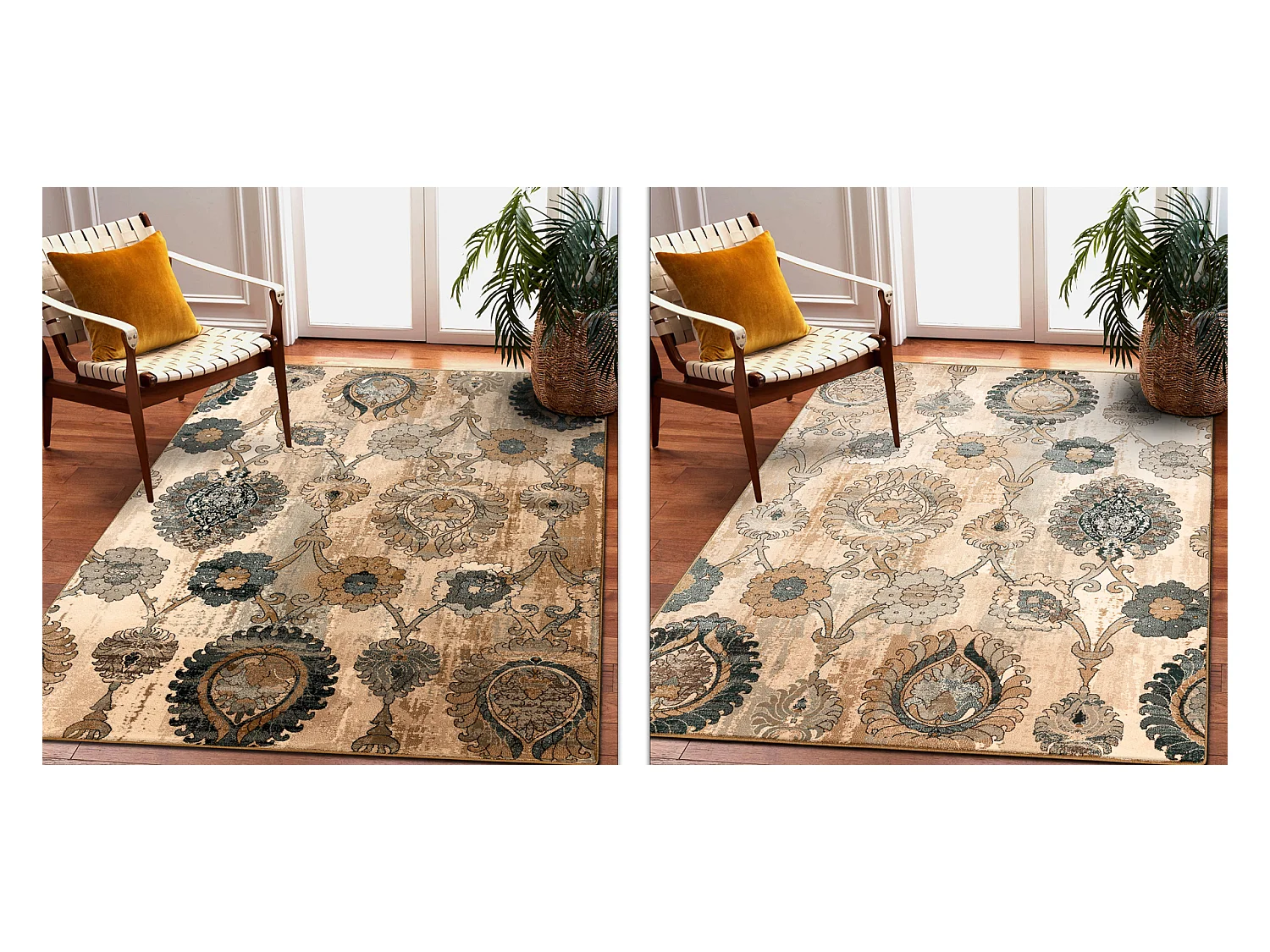 Tapis en laine POLONIA Olivo Ornement kamel beige 235x350 cm