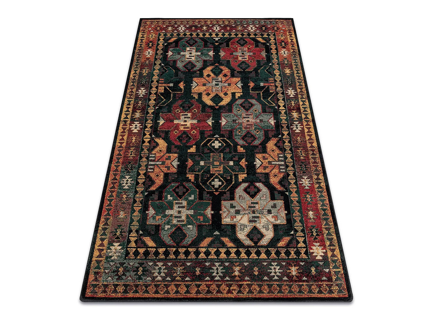 Tapis en laine OMEGA ROHAN oriental bleu foncé 170x235 cm