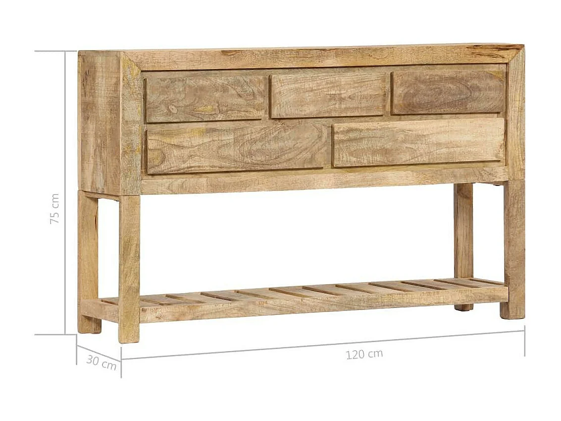Aparador buffet mueble consola mueble de almacenaje 120 cm madera maciza de mango 4402254