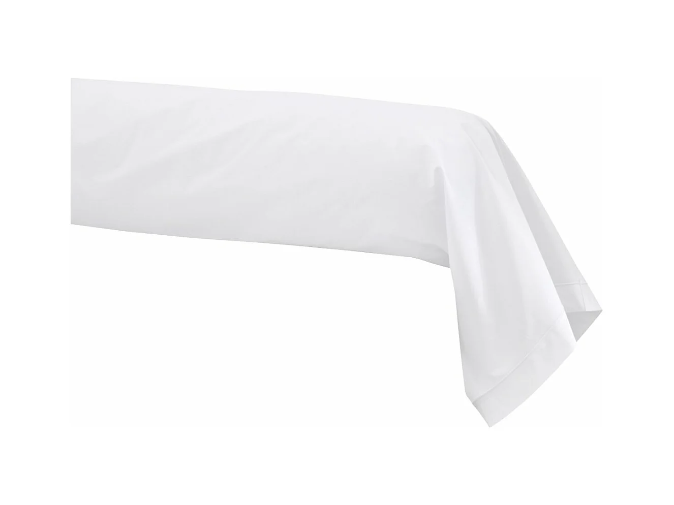 Taie de traversin Percale 100% coton peigné - Blanc - 86x240cm