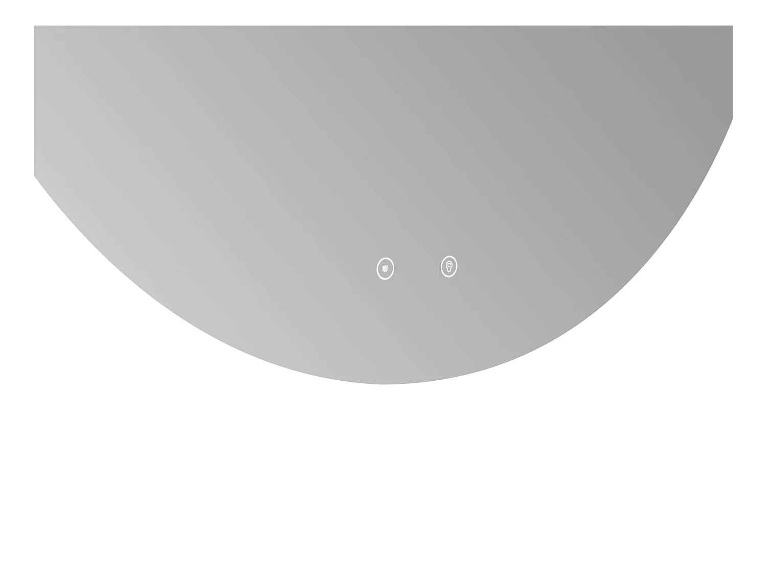 Miroir de salle de bain ovale sans contour anti buée à leds - D90 cm - ROMULA