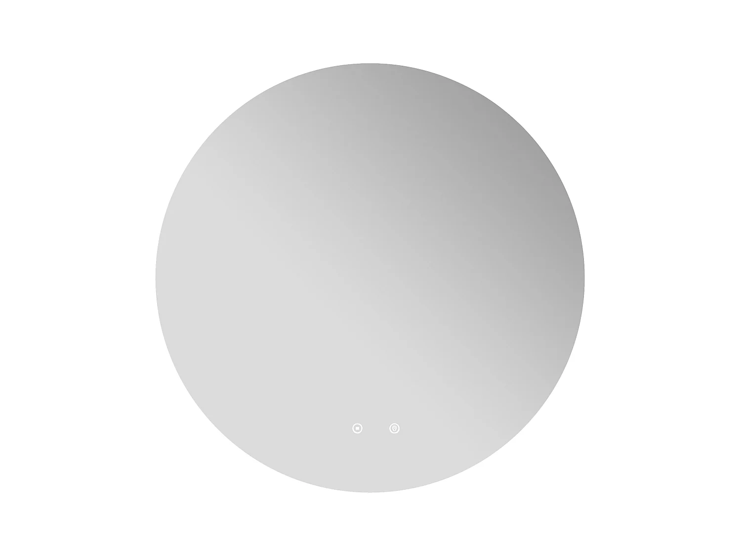 Espejo de baño ovalado sin contorno antivaho con luces LED - D90 cm - ROMULA