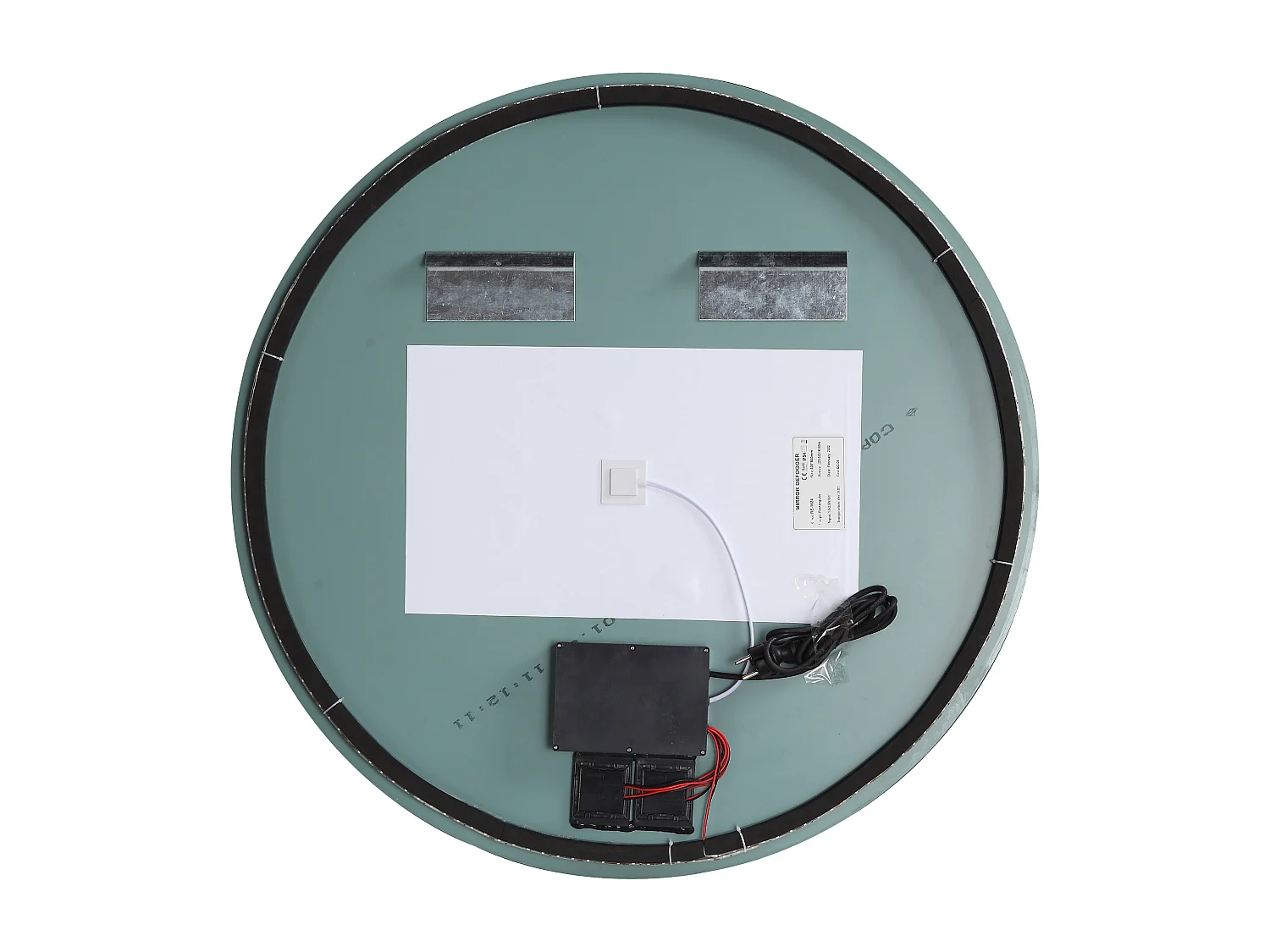 Specchio per bagno ovale - Senza cornice - Antiappannante a LED - D90 cm - ROMULA