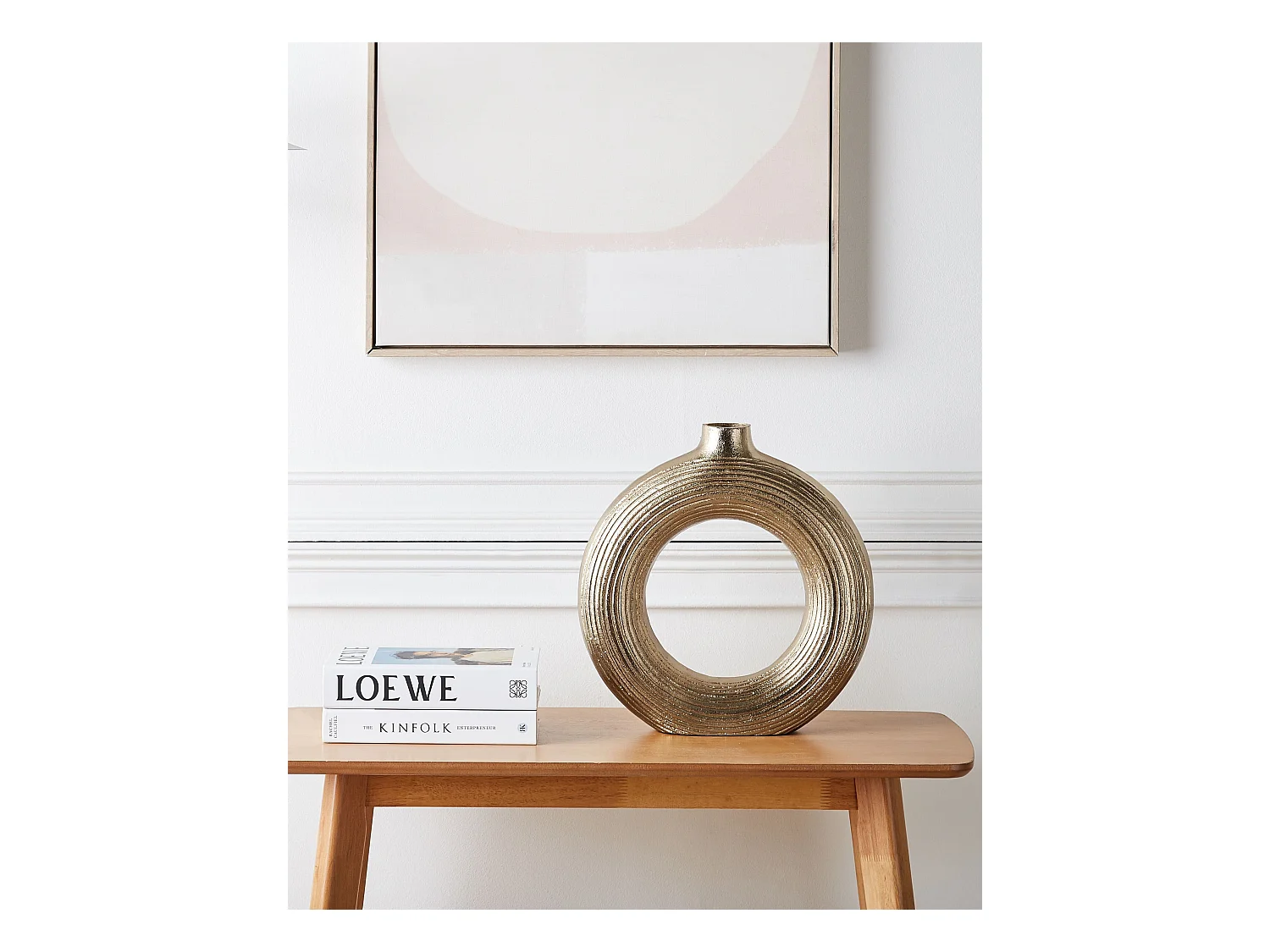 Jarrón decorativo COMAL Metal 40 cm Dorado