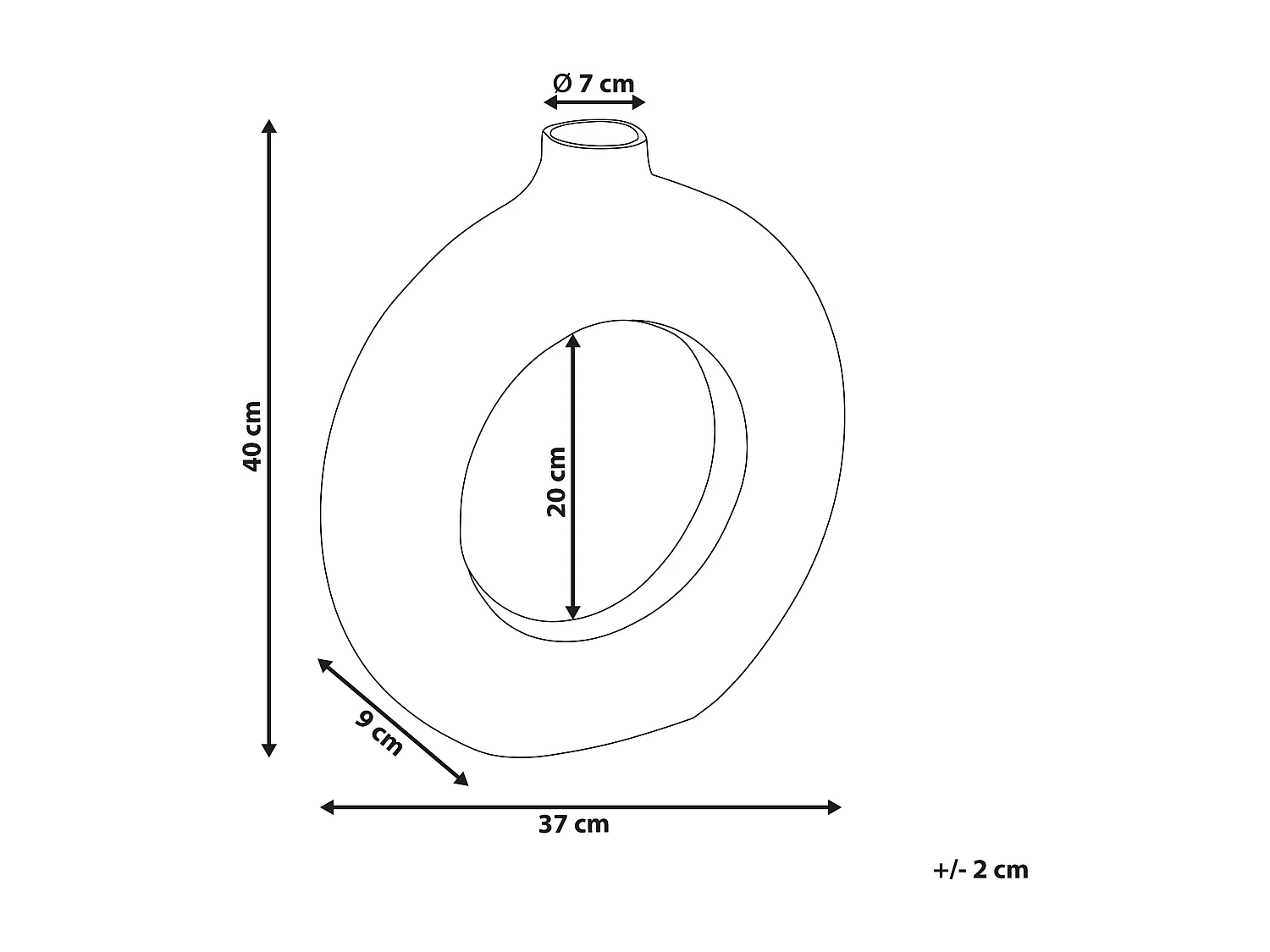 Vaso decorativo COMAL Metallo 40 cm Oro