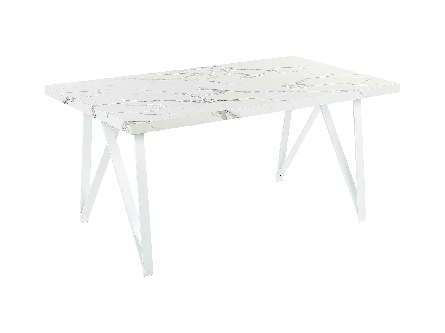Table de repas GRIEGER Marbre blanc 160 cm 90 cm