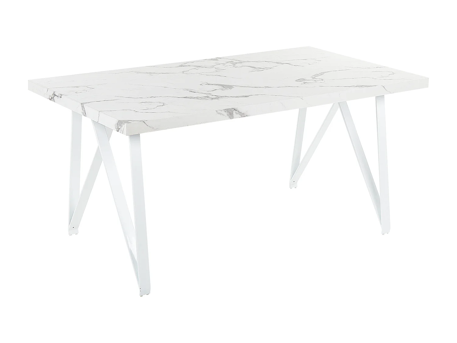 Table de repas GRIEGER Marbre blanc 160 cm 90 cm