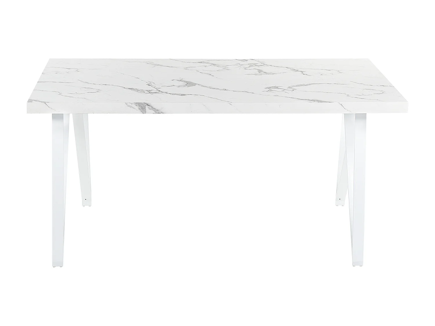 Table de repas GRIEGER Marbre blanc 160 cm 90 cm
