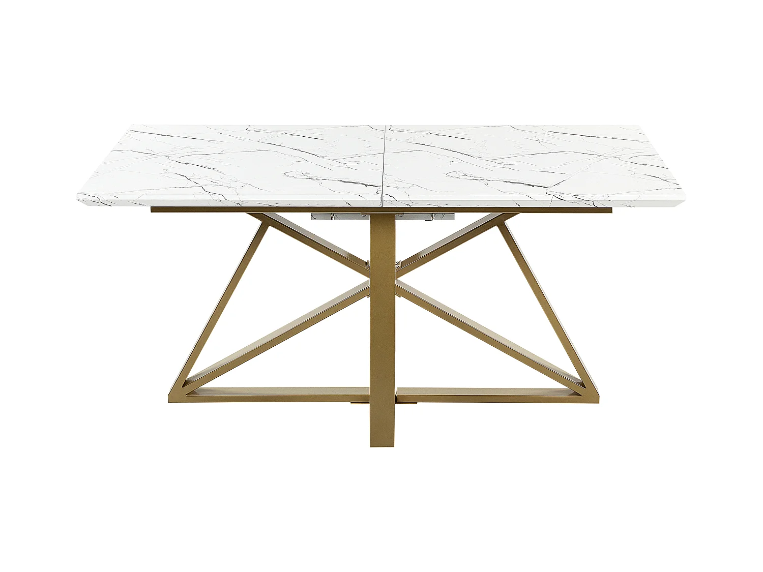 Stół do jadalni rozkładany MAXIMUS Biały marmur 160/200 cm 90 cm