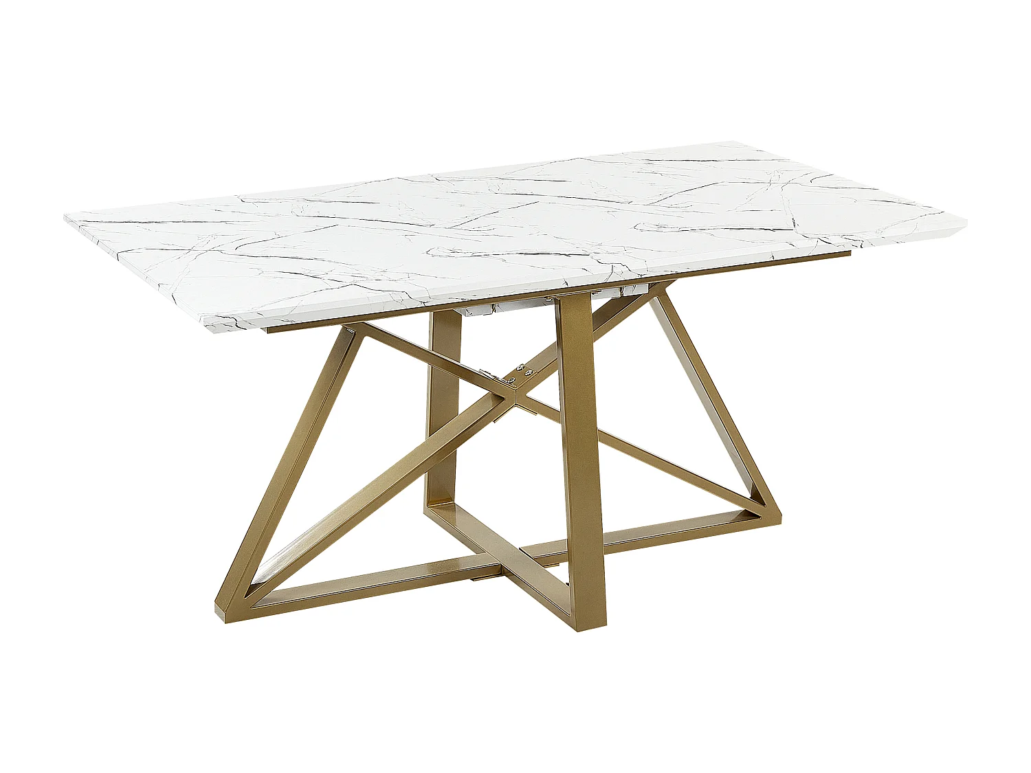 Tavolo da pranzo estensibile MAXIMUS Marmo bianco 160/200 cm 90 cm