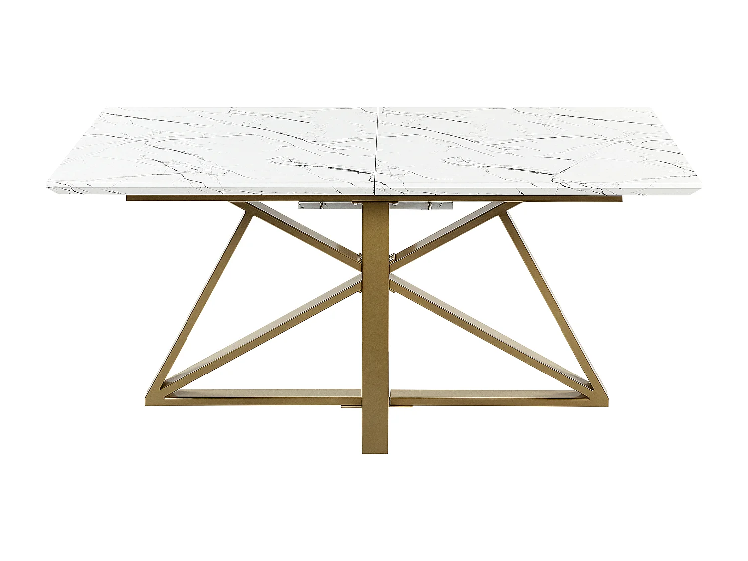 Tavolo da pranzo estensibile MAXIMUS Marmo bianco 160/200 cm 90 cm