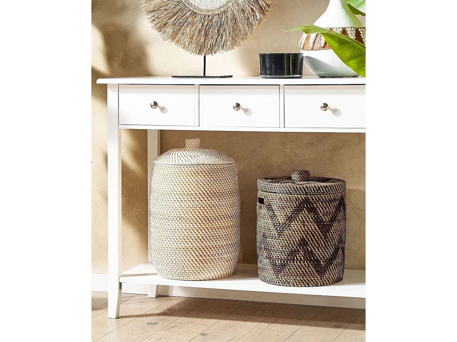 Aufbewahrungskorb GADIS Rattan Naturfarben