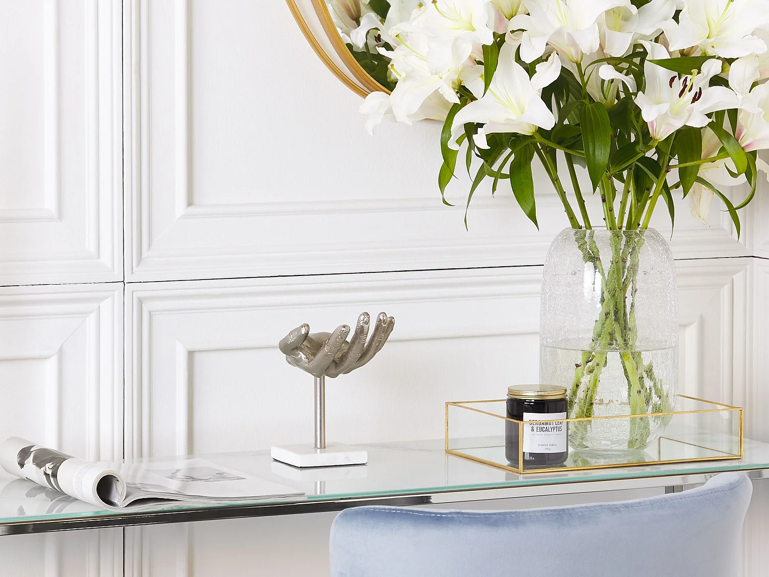 Accessoire Décoratif Main MANUK Métal Argenté