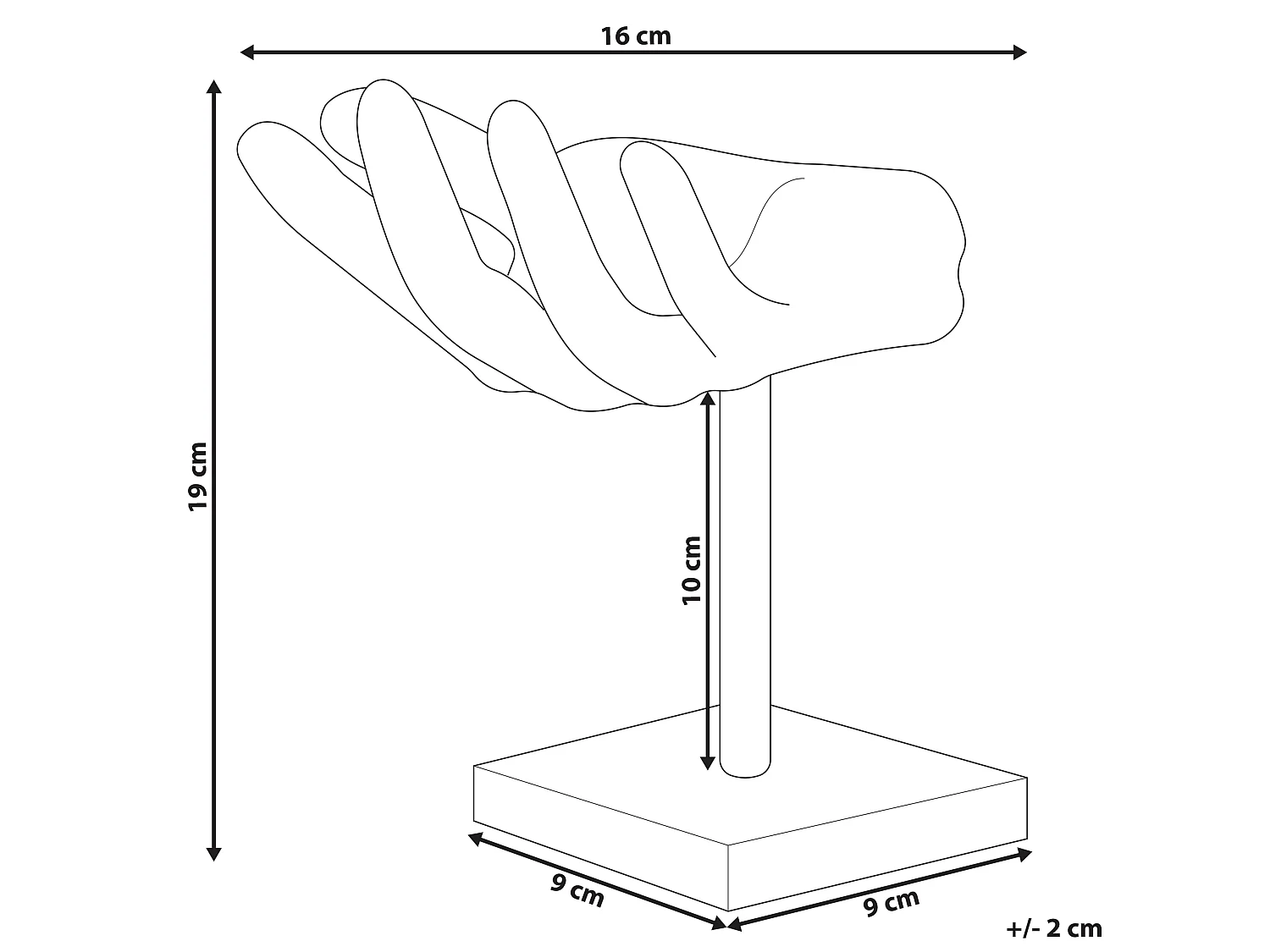 Accessoire Décoratif Main MANUK Métal Argenté