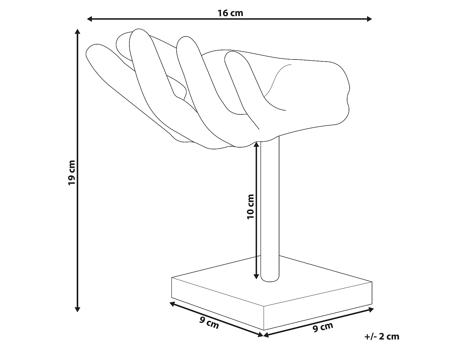 Accessoire Décoratif Main MANUK Métal Argenté