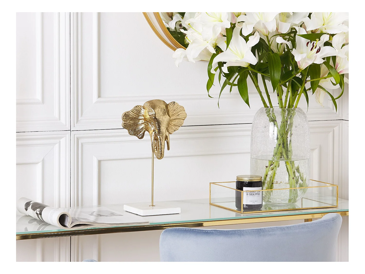 Accessoire Décoratif Éléphant KASO Métal Doré