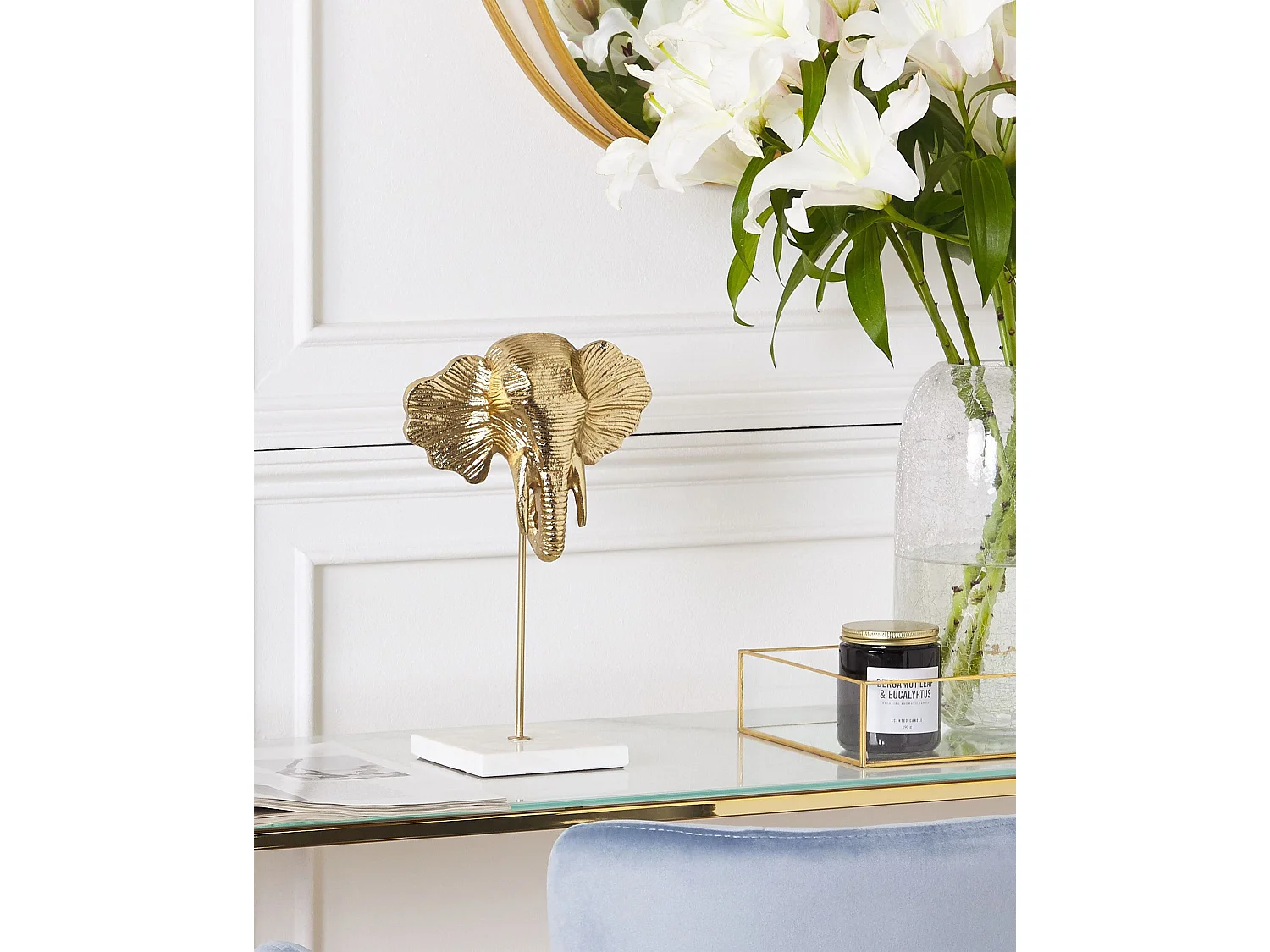 Dekofigur Elefant KASO Metall Gold