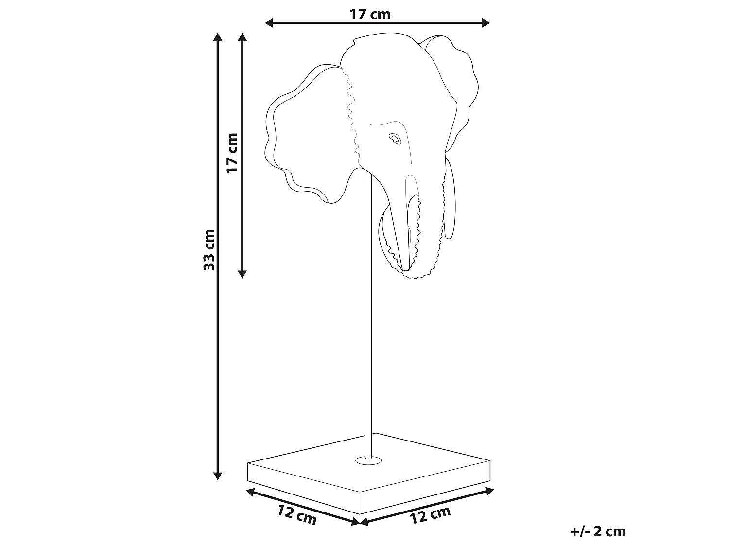 Dekofigur Elefant KASO Metall Gold