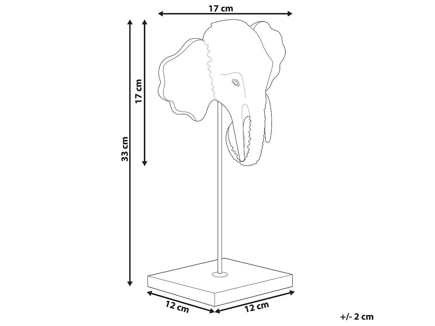 Accessoire Décoratif Éléphant KASO Métal Doré