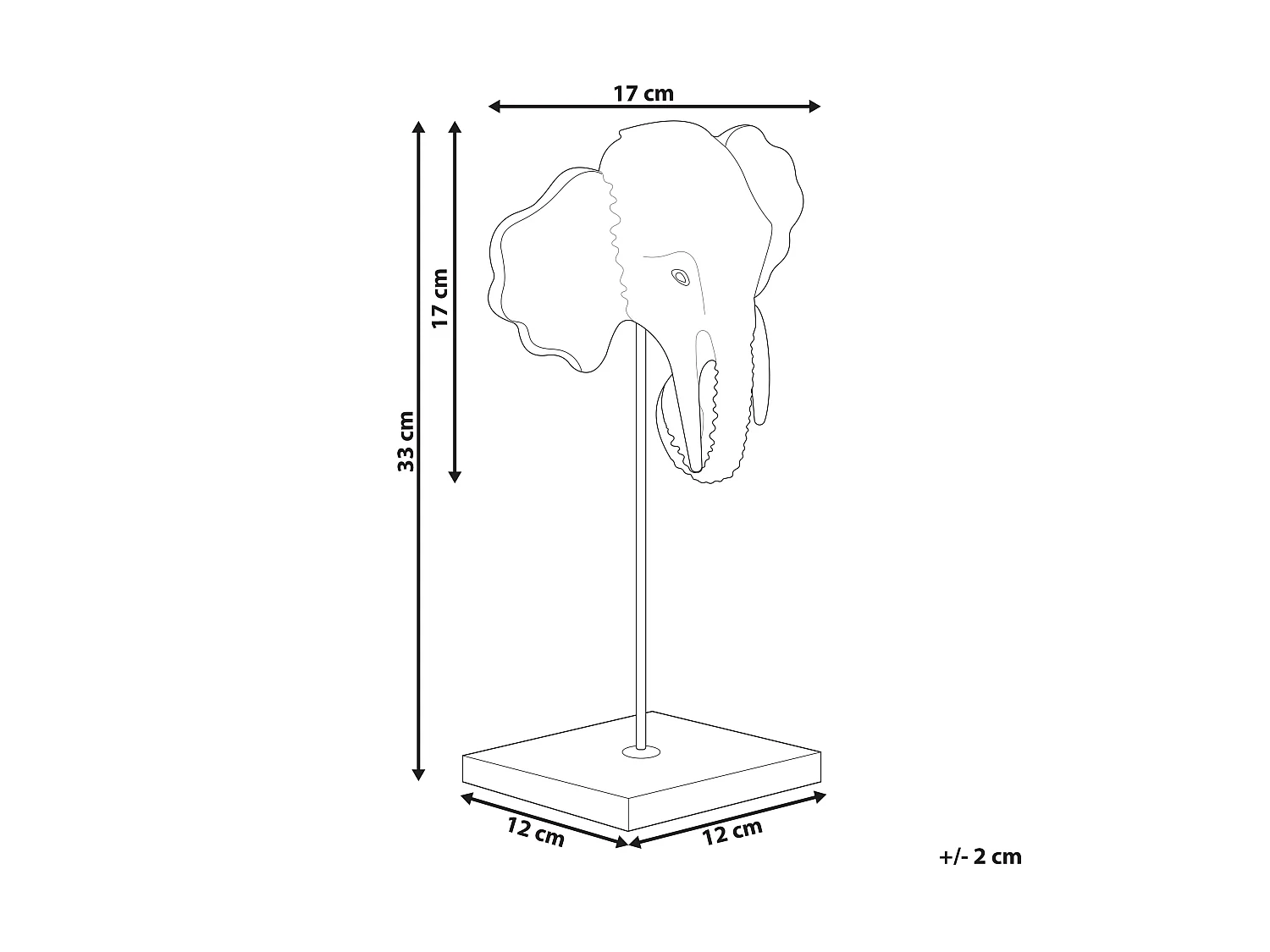Accessoire Décoratif Éléphant KASO Métal Doré