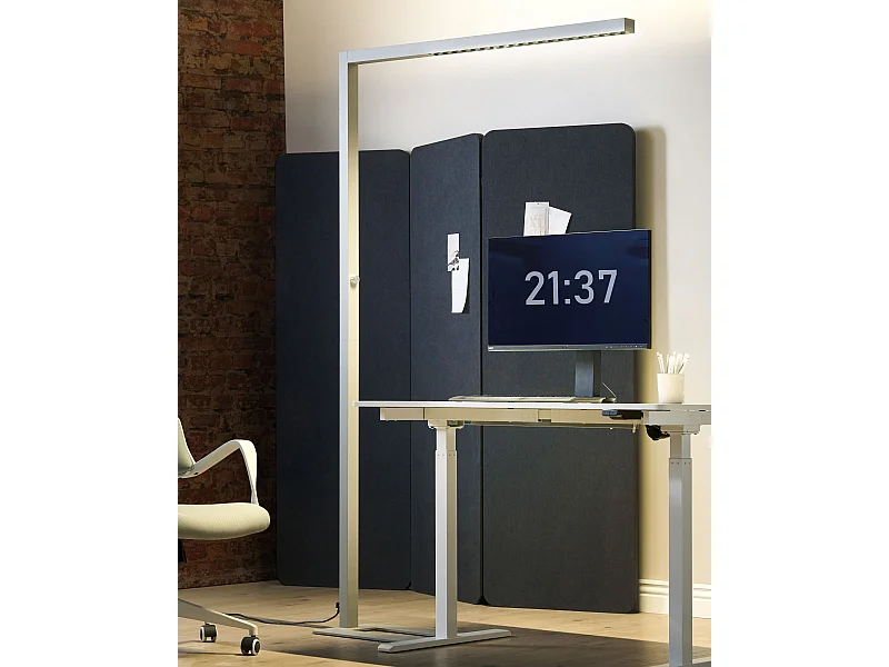 LED staande lamp SAGITTA Met dimmer Metaal Zilver