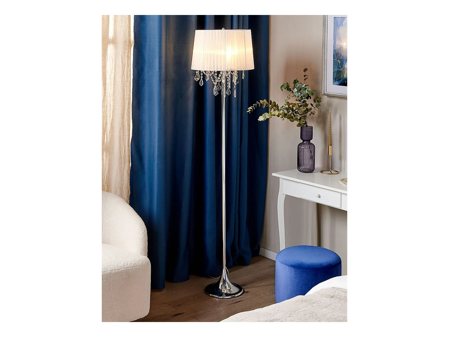 Lampadaire EVANS Métal Blanc