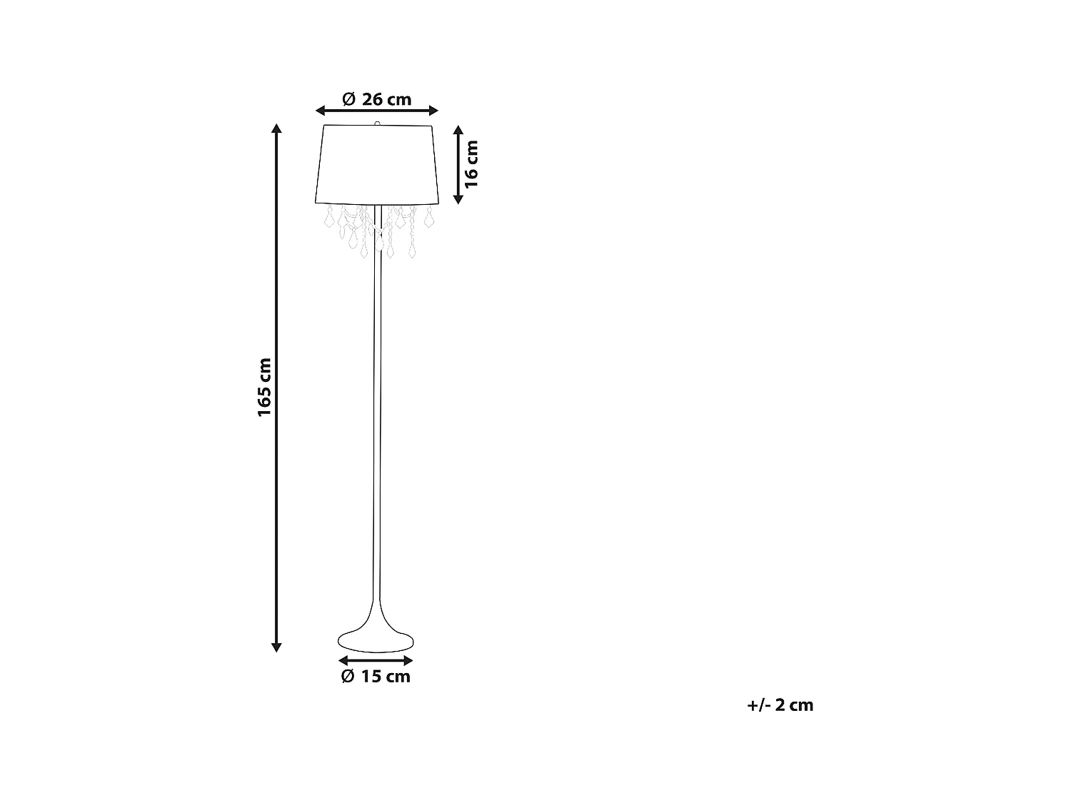 Lampadaire EVANS Métal Blanc