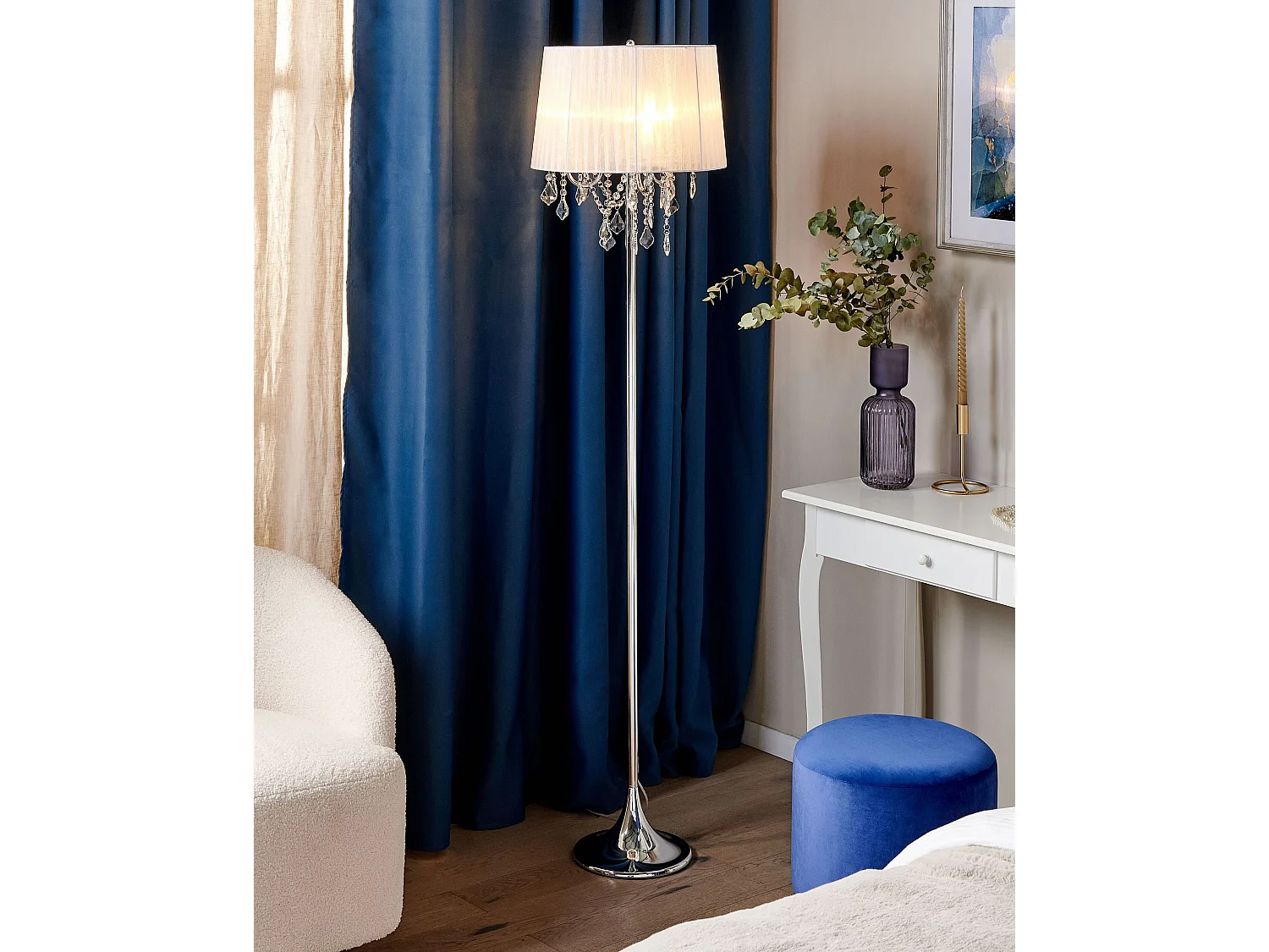 Lampadaire EVANS Métal Blanc