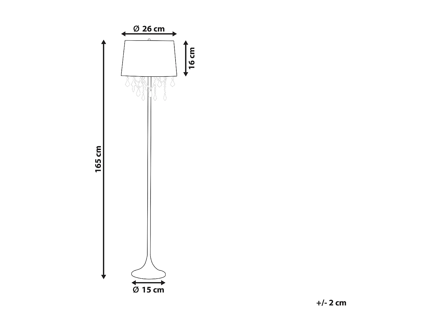 Staande lamp EVANS Metaal Wit