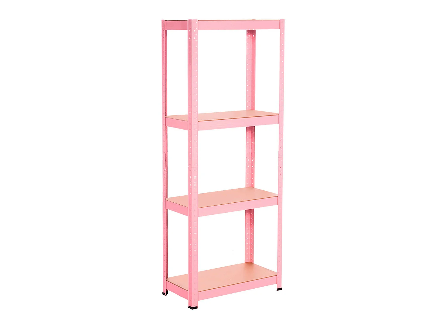 Etagère en métal rose avec 4 étagères réglables 148x60x30cm 240Kg 7house
