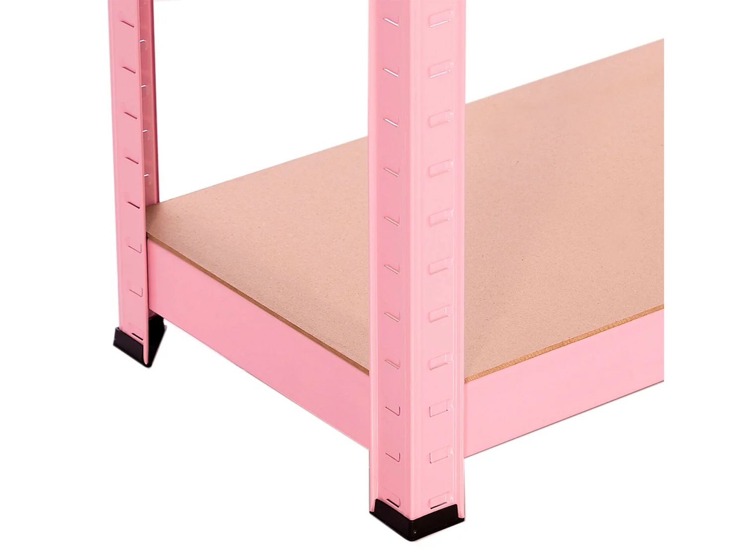 Etagère en métal rose avec 4 étagères réglables 148x60x30cm 240Kg 7house