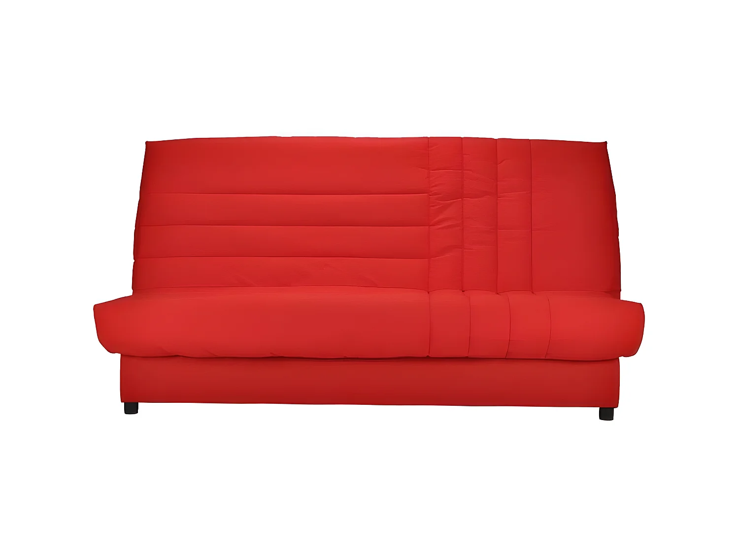 BEIJA Banquette clic-clac 3 places - Comfort BULTEX - L 192 x P 95 cm - Tissu rouge