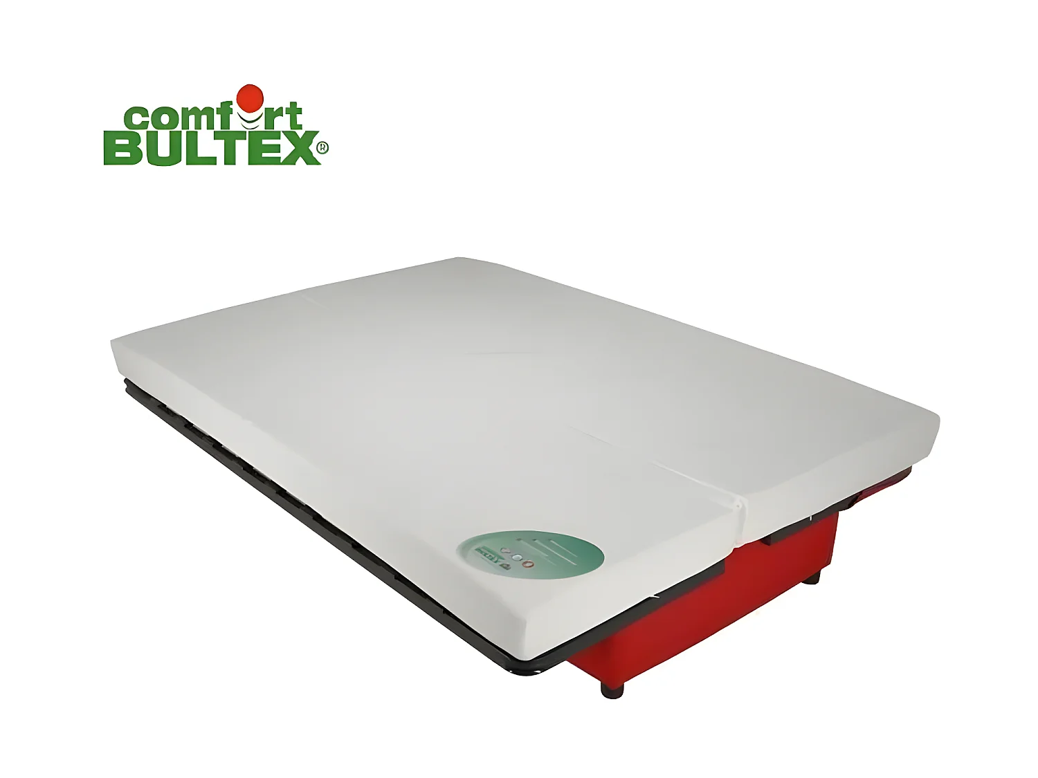 BEIJA Banquette clic-clac 3 places - Comfort BULTEX - L 192 x P 95 cm - Tissu rouge