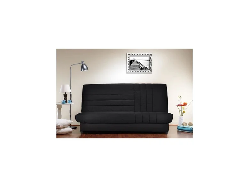 Sofá Cama Clic-Clac 3 Plazas Negro - Confort BULTEX - Estilo Contemporáneo - Fabricación Francesa