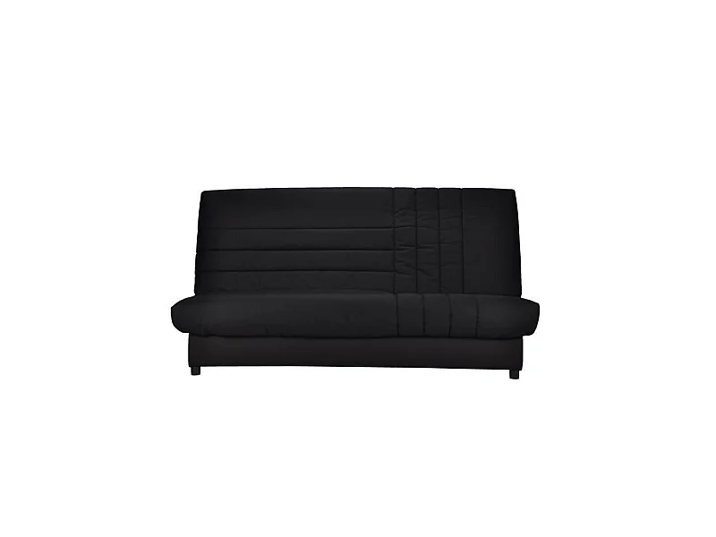 BEIJA Banquette clic-clac 3 places - Comfort BULTEX - L 192 x P 95 cm - Tissu noir