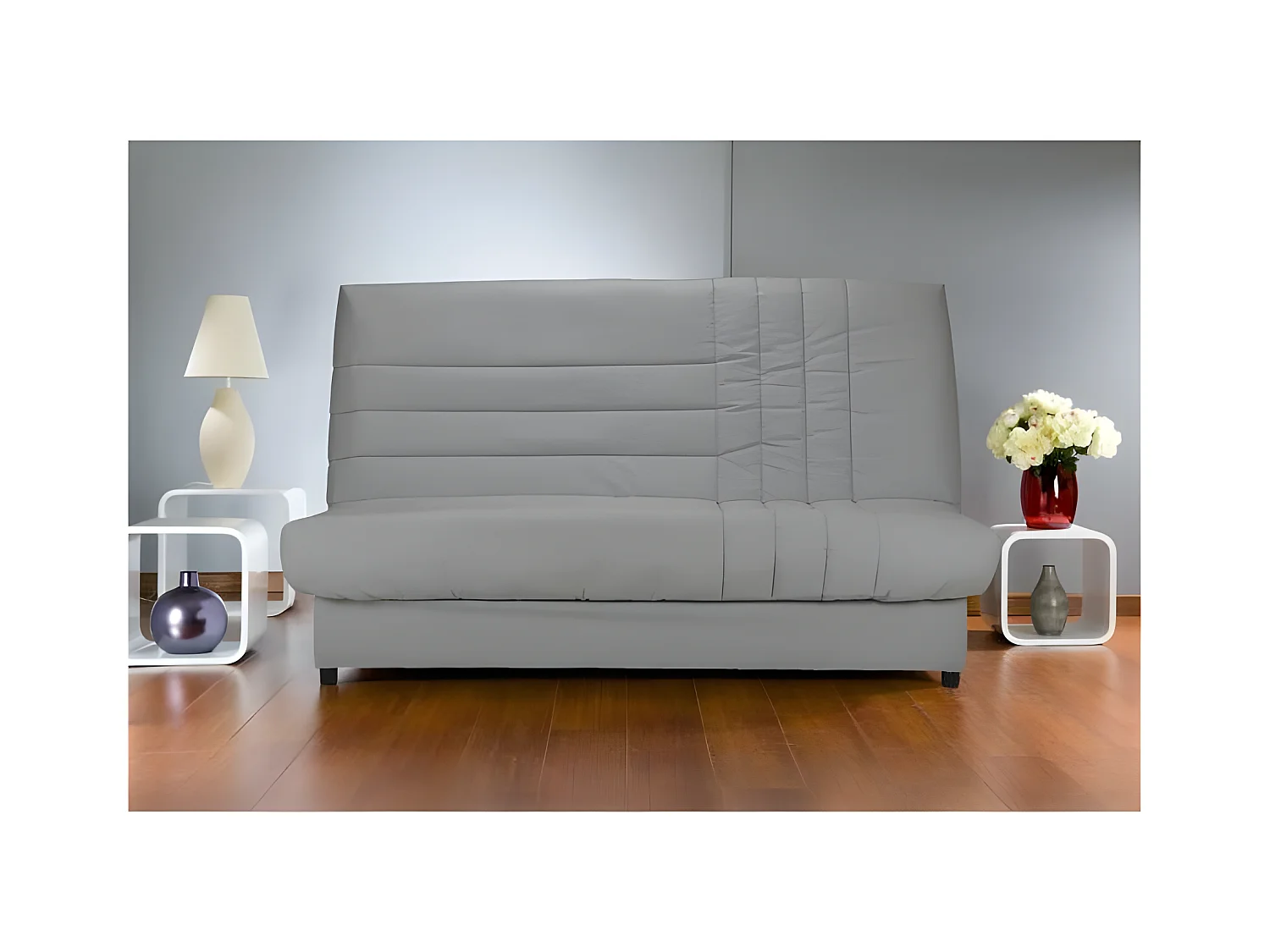 Sofá Cama Clic-Clac 3 Plazas Gris - Confort BULTEX - Fabricación Francesa