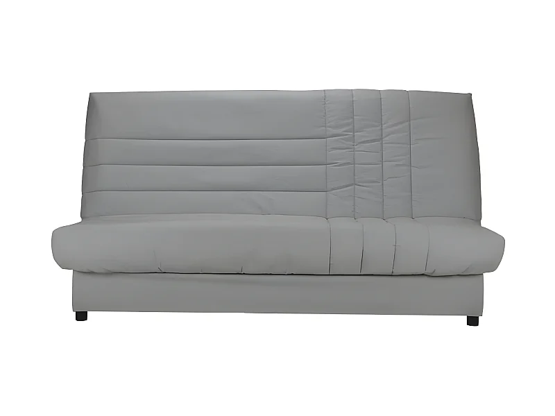 BEIJA Banquette clic-clac 3 places - Comfort BULTEX - L 192 x P 95 cm - Tissu gris
