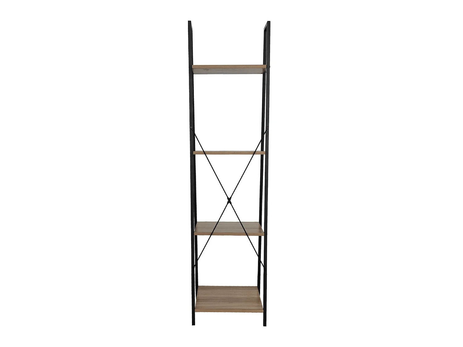 Estantería Metálica con 4 Baldas de Madera Oren 148x34x32,5cm 7house